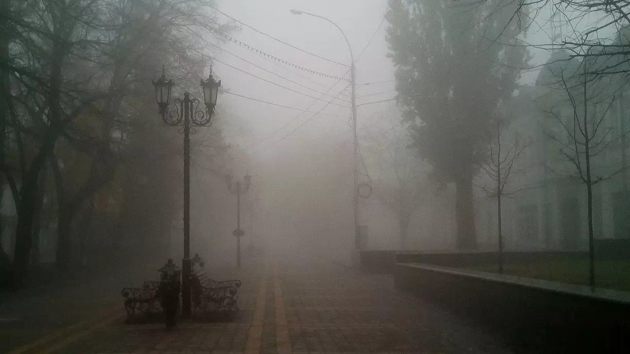 Густой туман усложнил движение на дорогах Ставрополя