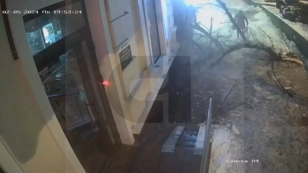 Появилось видео падения дерева на женщину в Ставрополе