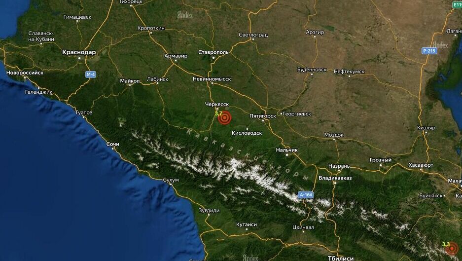 В Карачаево-Черкесии произошло небольшое землетрясение