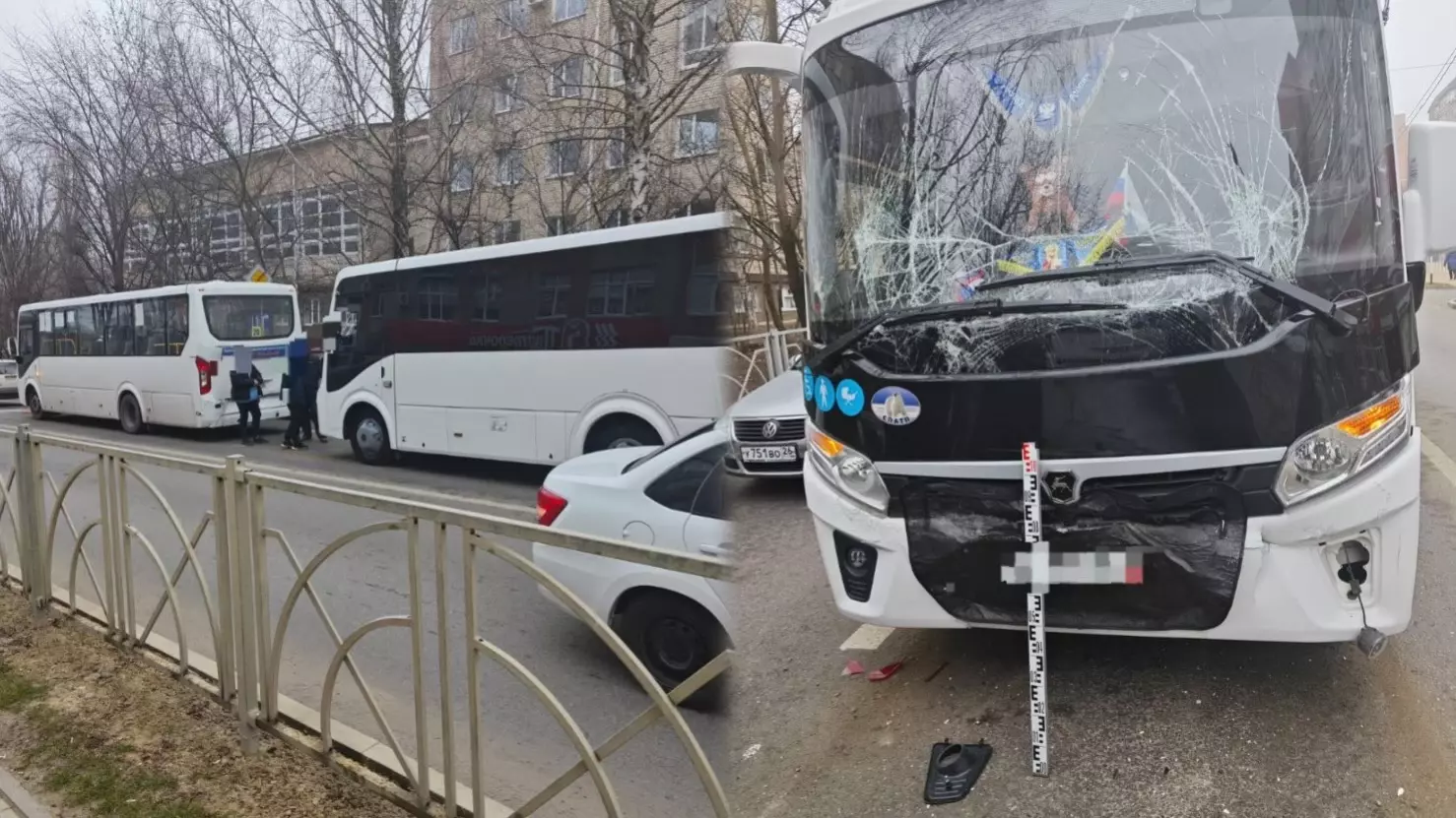 Пенсионерка получила перелом в аварии автобуса в Ставропольском крае