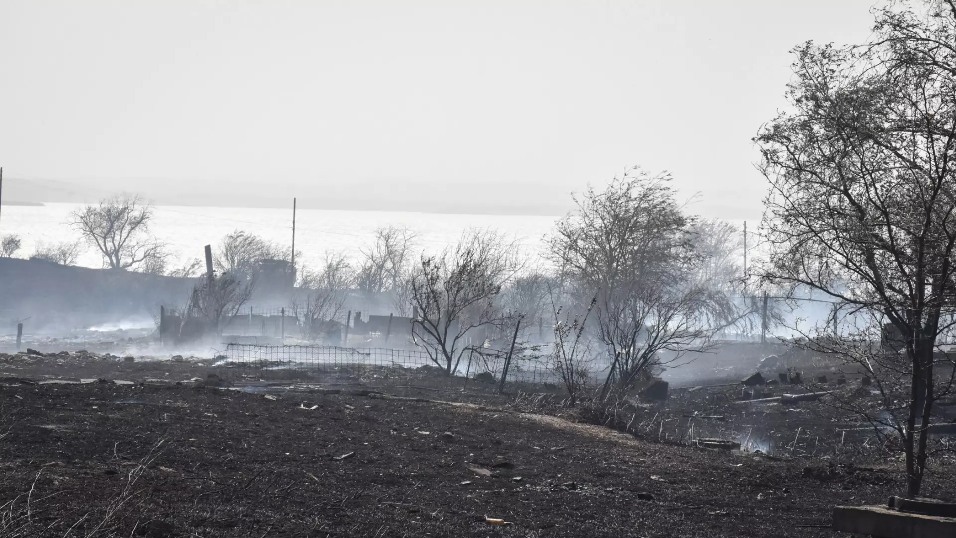 Пять гектаров сухой травы загорелись в Ставрополе