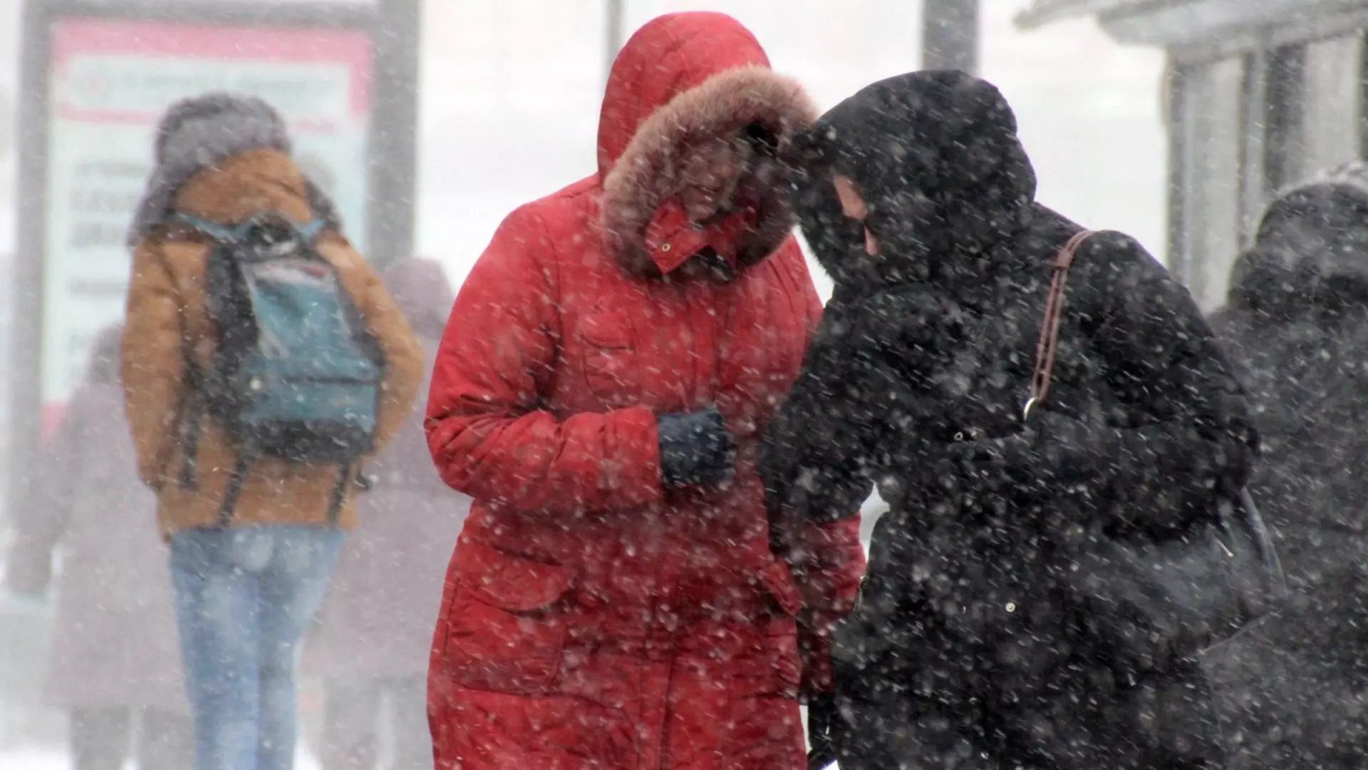 Снегопад и ураганный ветер обрушились на Ставрополь