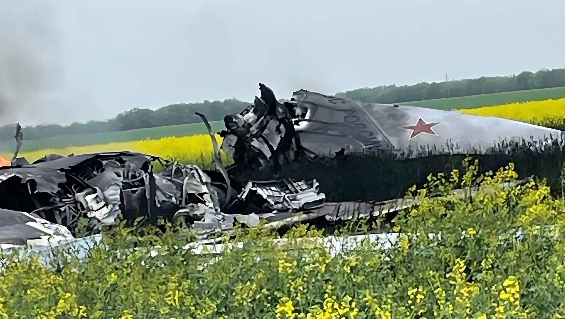 Появилось видео крушения самолета в Ставропольском крае