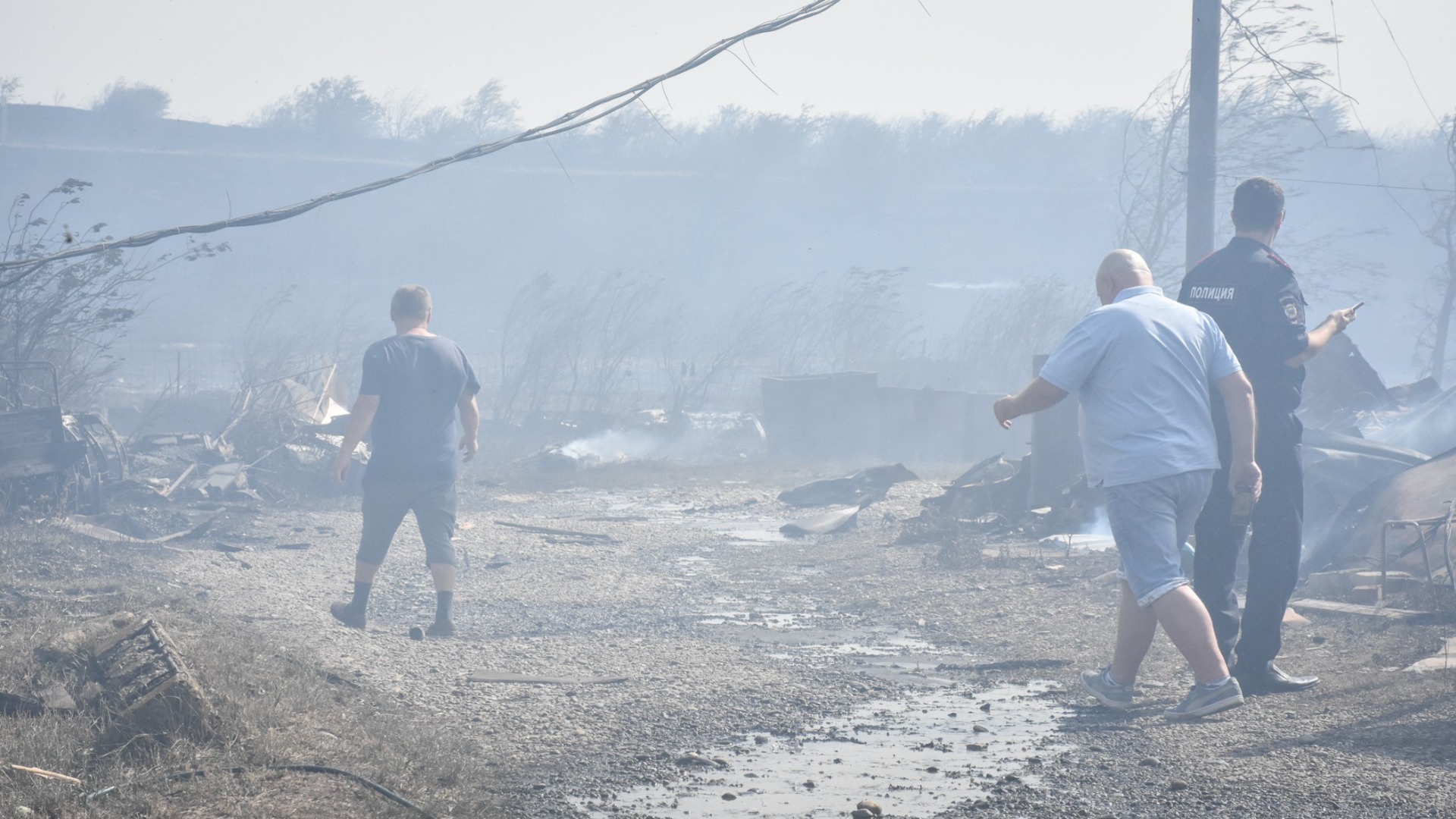 Улицу охватило огнем в ставропольском селе 21 августа